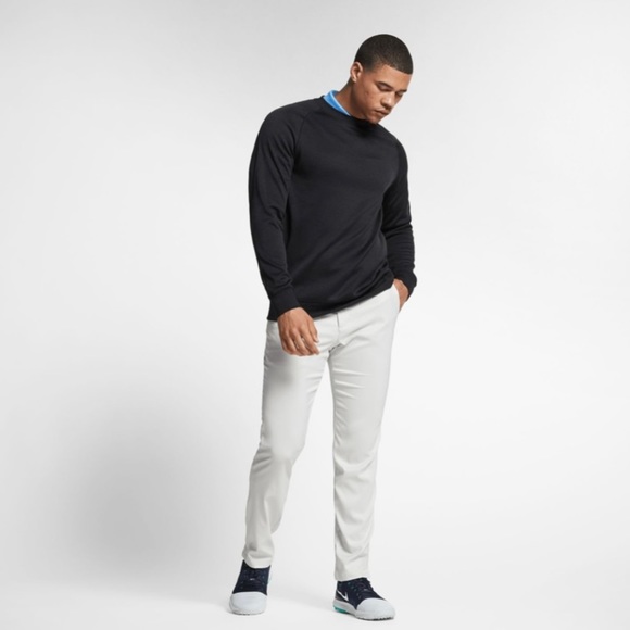 Mens 34x30 Nike Hybrid Woven Flex Golf Pants Chino Light Bone Flat Front - Picture 2 of 9